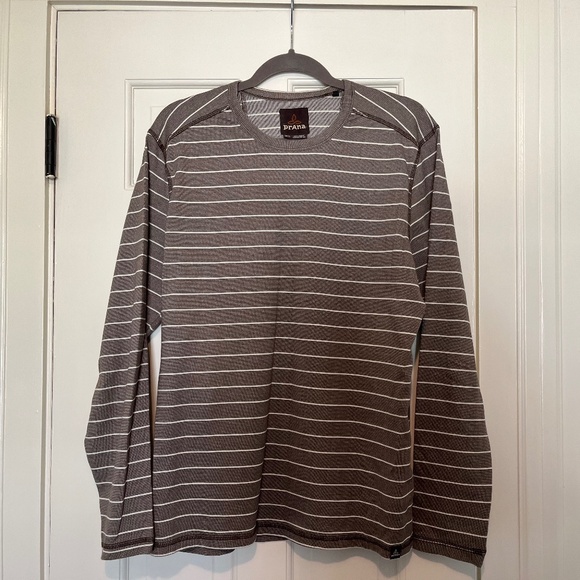 Prana Striped Cotton-Blend Shirt - Picture 1 of 4